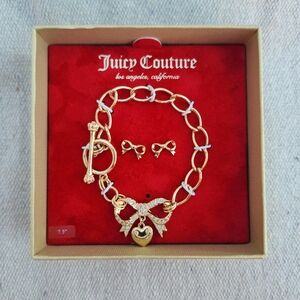 Juicy Couture Bow Bracelet & Earrings Set